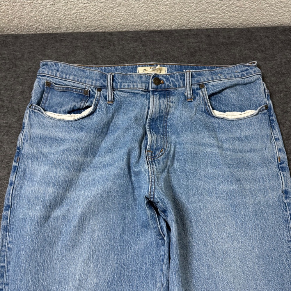Madewell Athletic 1991 Straight Jeans Mens 36x30 (35x26) Light Wash Denim - Picture 3 of 11